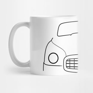 Nash Statesman 1950s classic car black outline graphic Mug